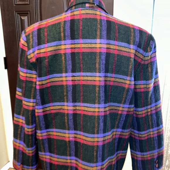 Plaid Wool Blazer 80s 90s - Picture 5 of 12